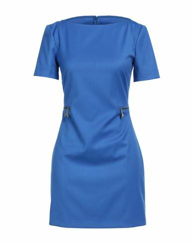 Patrizia Pepe Woman Mini dress Bright blue Polyester, Viscose, Elastane Cover