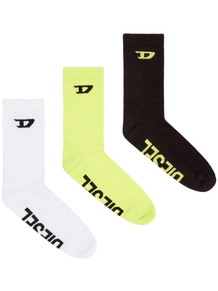 Diesel Skm-D-Crew socks (pack of three) - Black Cover