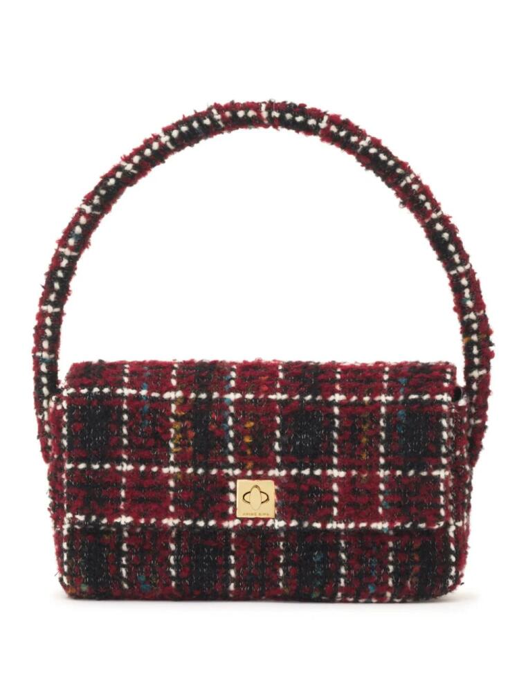 ANINE BING Nico plaid shoulder bag - Red Cover