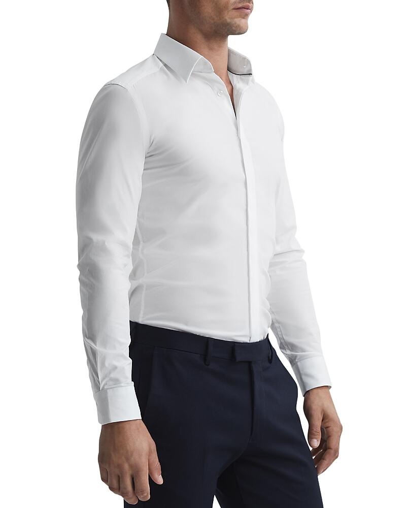 Reiss Kiana Long Sleeved Slim Stretch Button Down Shirt Cover