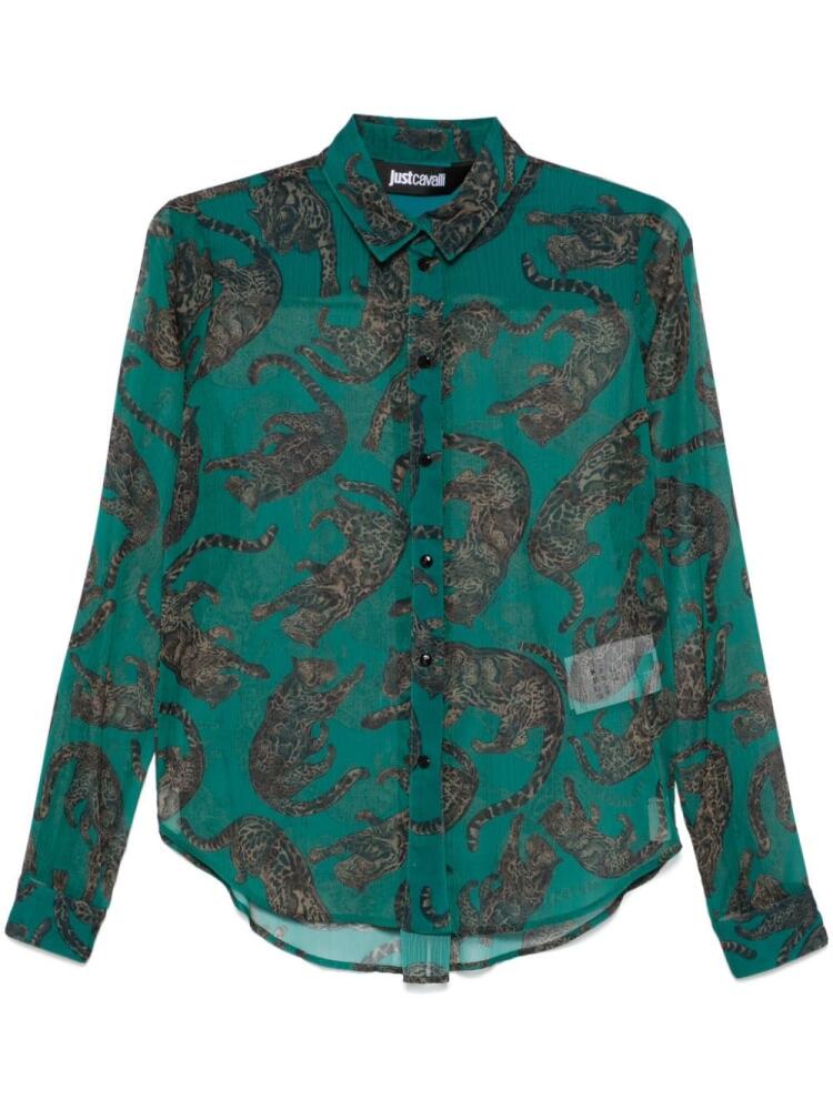 Just Cavalli leopard-print shirt - Green Cover