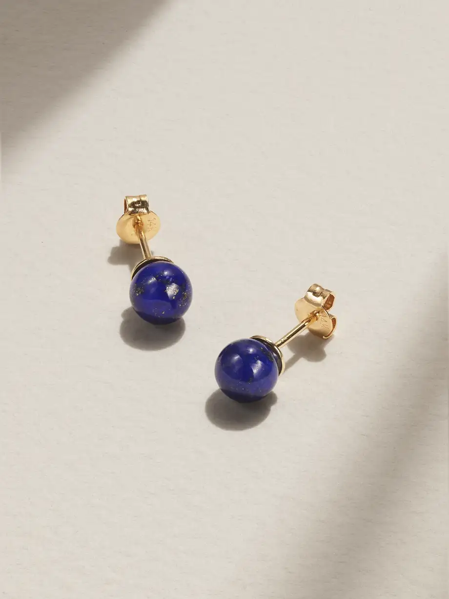 Mateo - 14-karat Gold Lapis Lazuli Earrings - One size Cover