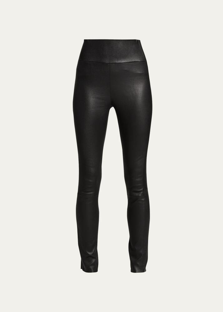 SPRWMN High-Waist Leather Ankle Leggings Cover