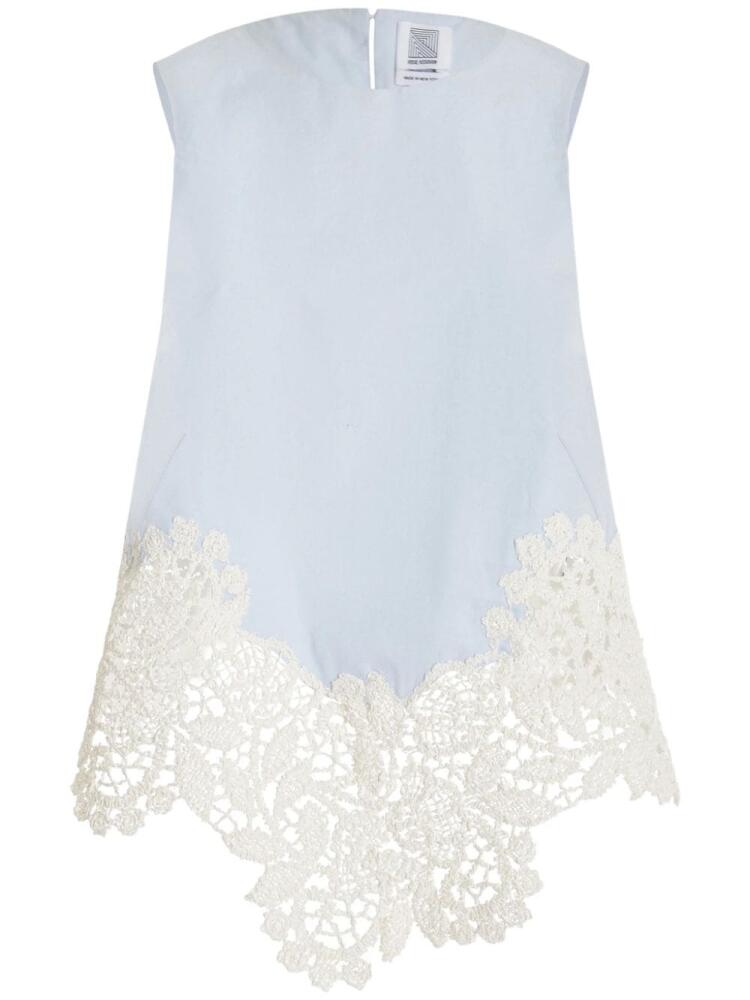 Rosie Assoulin lace-panelled top - Blue Cover