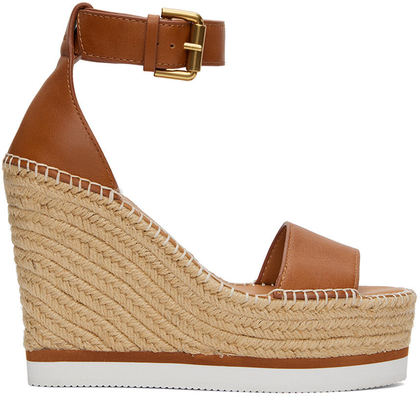 See by Chloé Tan Glyn Espadrille Heeled Sandals Cover