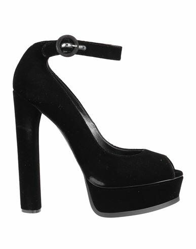 Casadei Woman Pumps Black Textile fibers Cover