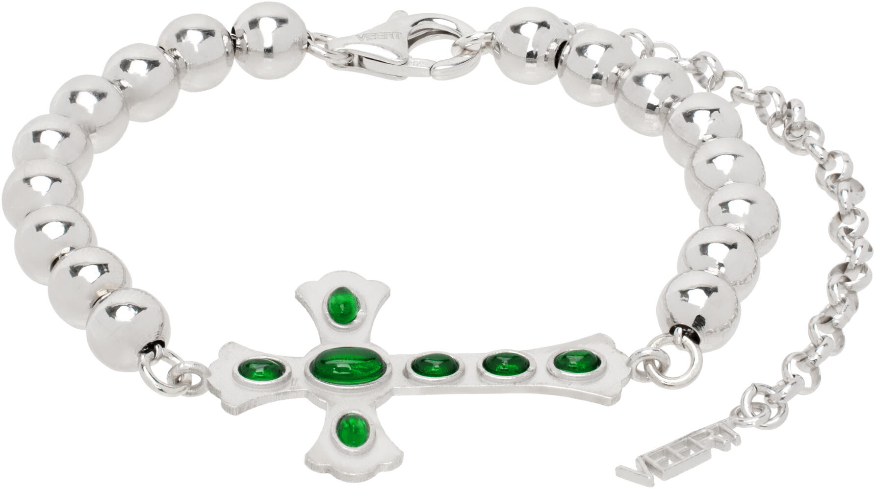 VEERT White Gold 'The Green Cross' Bracelet Cover