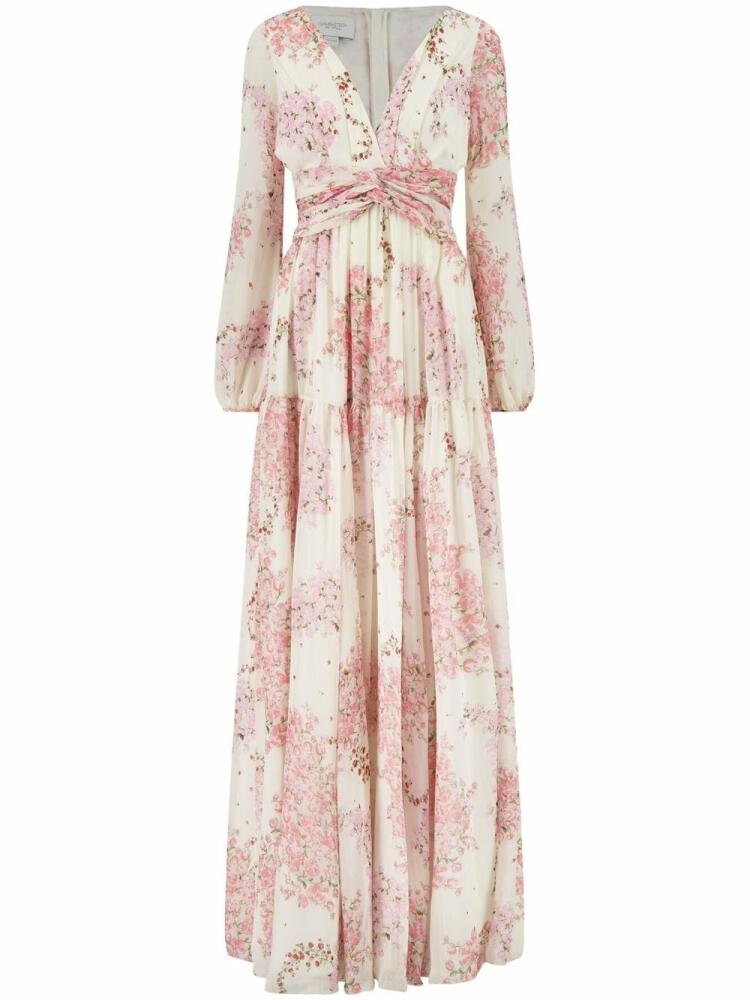 Giambattista Valli floral-print V-neck maxi dress - White Cover