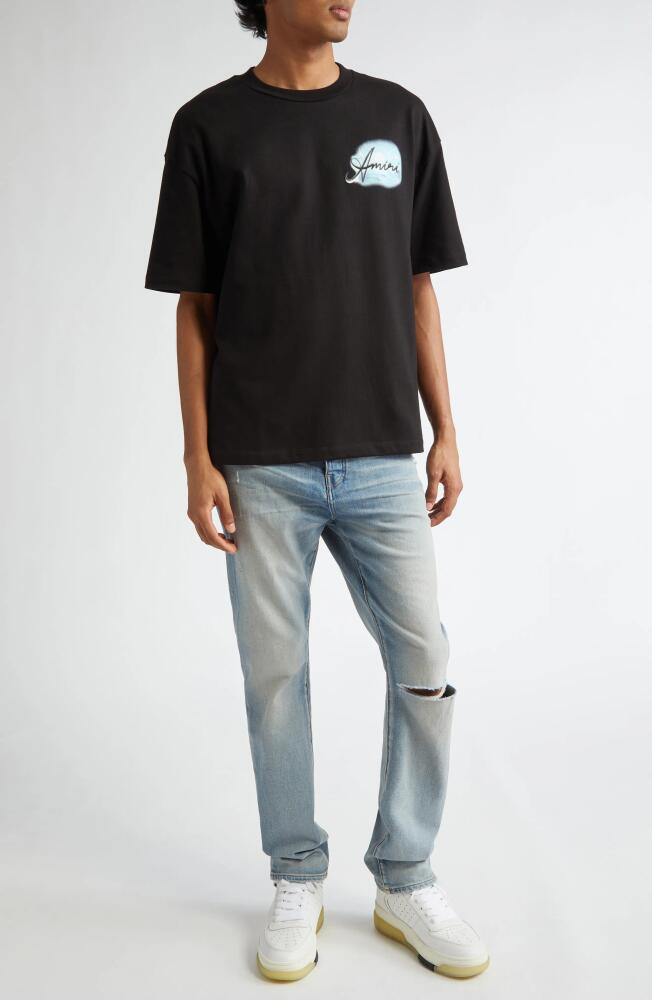 AMIRI Oversize Airbrush Logo Graphic T-Shirt in Black Cover