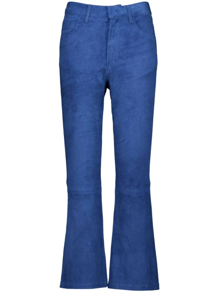 PAULA suede trousers - Blue Cover