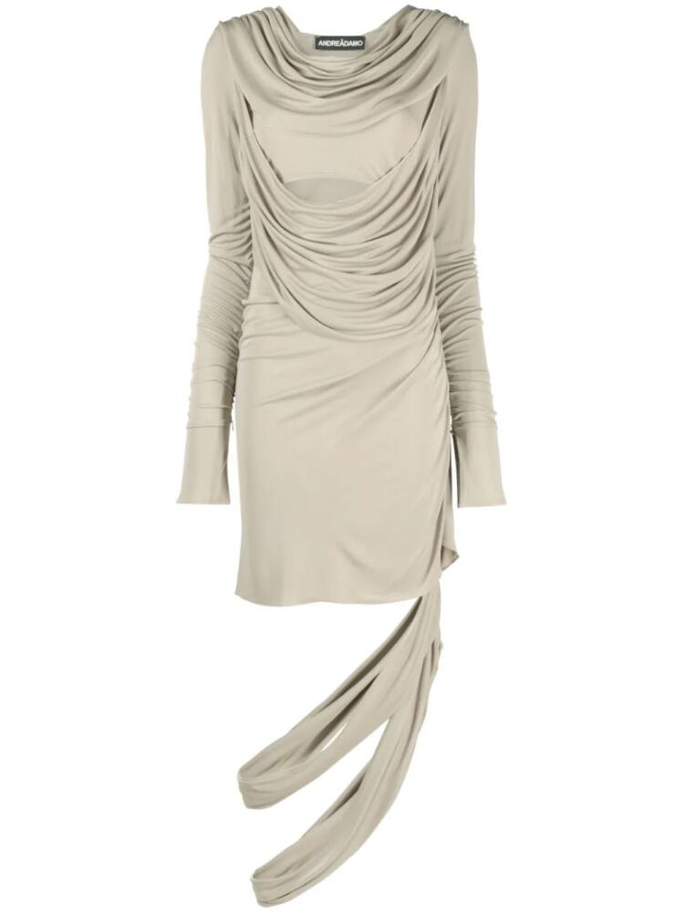 ANDREĀDAMO draped cut-out dress - Grey Cover