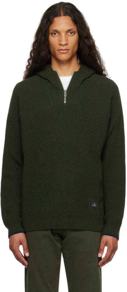 PS by Paul Smith Green Half-Zip Hoodie Cover