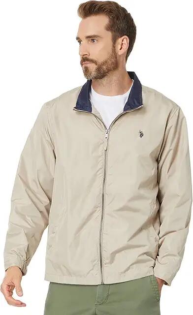 U.S. POLO ASSN. USPA Basic Windbreaker Small Pony (Thompston Khaki) Men's Clothing Cover