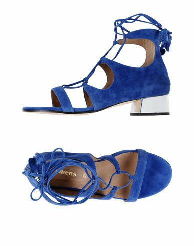 Carmens Woman Sandals Blue Soft Leather Cover