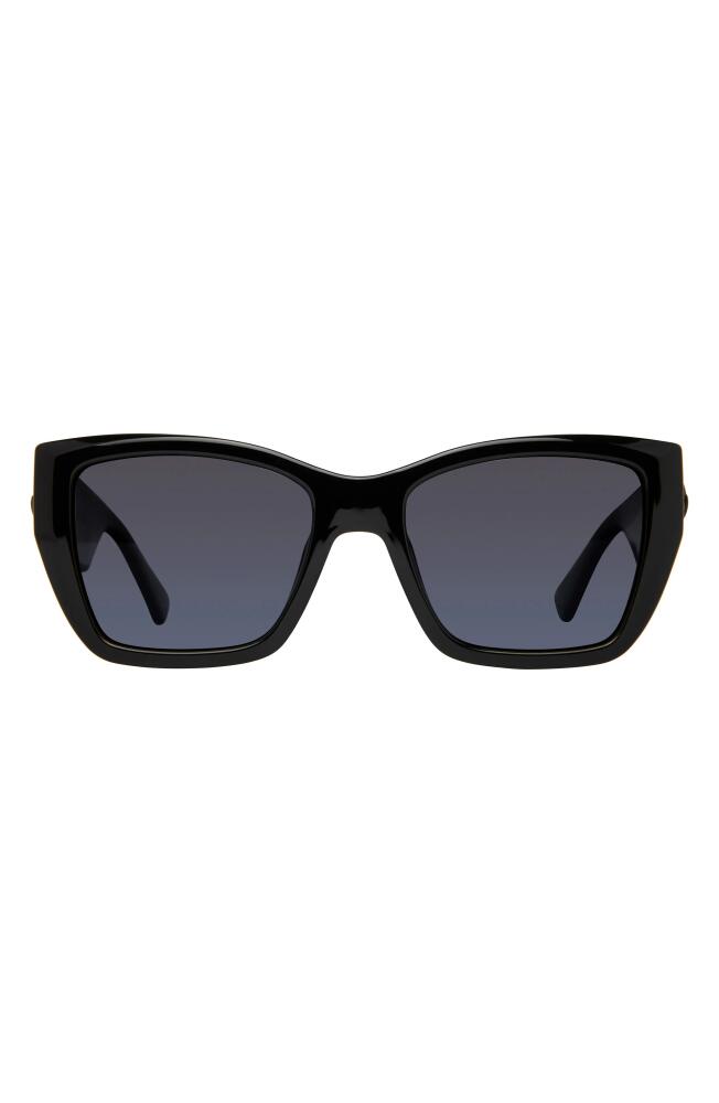 Kurt Geiger London Kensington 54mm Gradient Rectangular Sunglasses in Black/Gray Gradient Cover