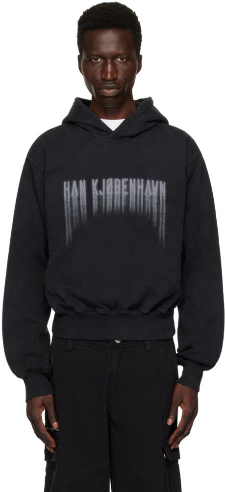 Han Kjobenhavn Black Faded Logo Hoodie Cover