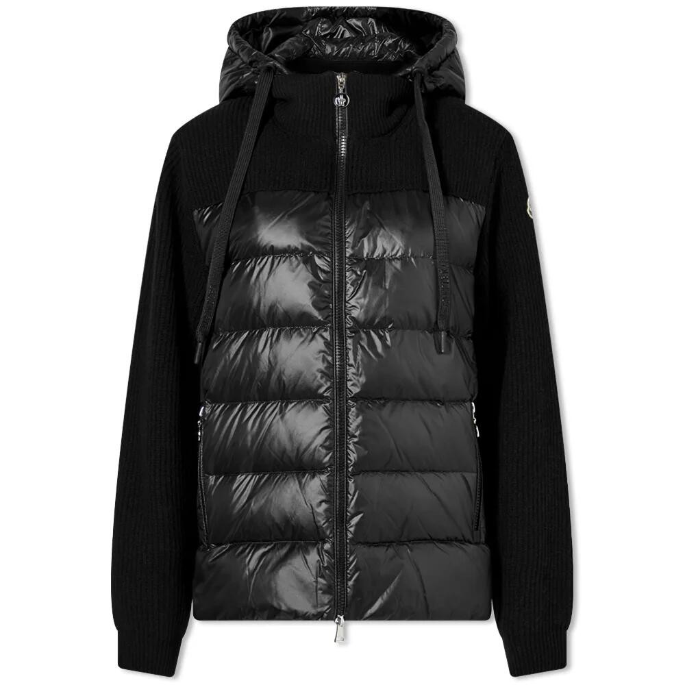 Moncler Women's Padded Hooded Cardigan in Black Cover