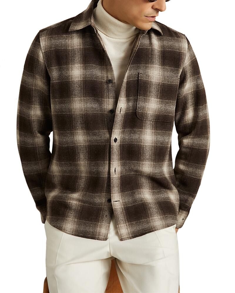 Reiss Crosby Wool Check Overshirt Cover