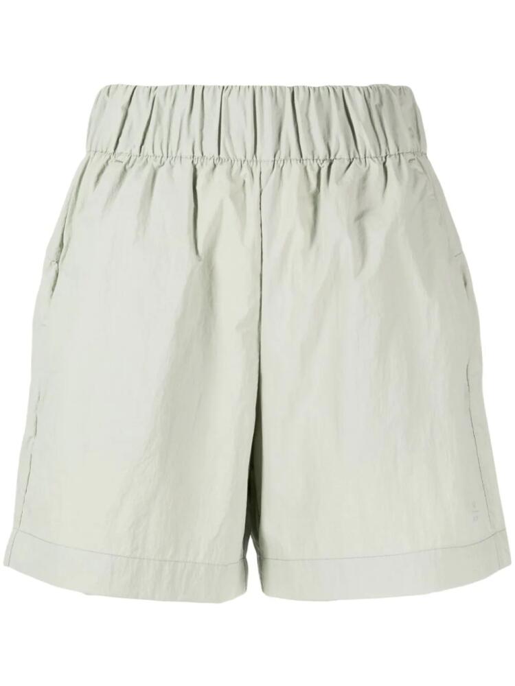 izzue high-waisted elasticated shorts - Green Cover