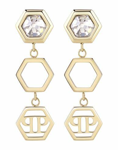 Philipp Plein Hexagon Lux Crystal Dangle Earrings Woman Earrings Gold Stainless Steel Cover