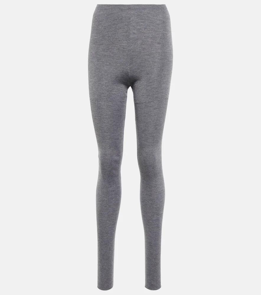 Alaïa High-rise cashmere and silk leggings Cover