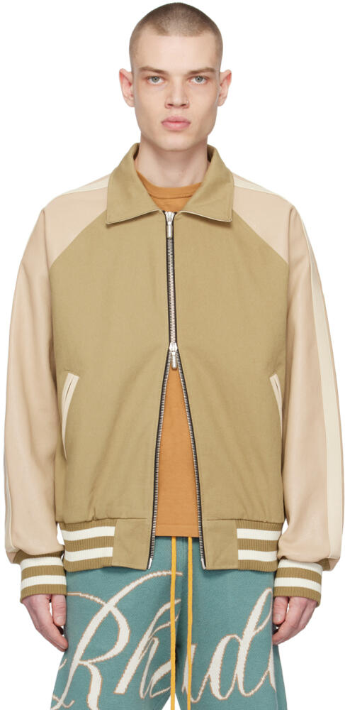 Rhude Beige 'Rude Boys' Bomber Jacket Cover