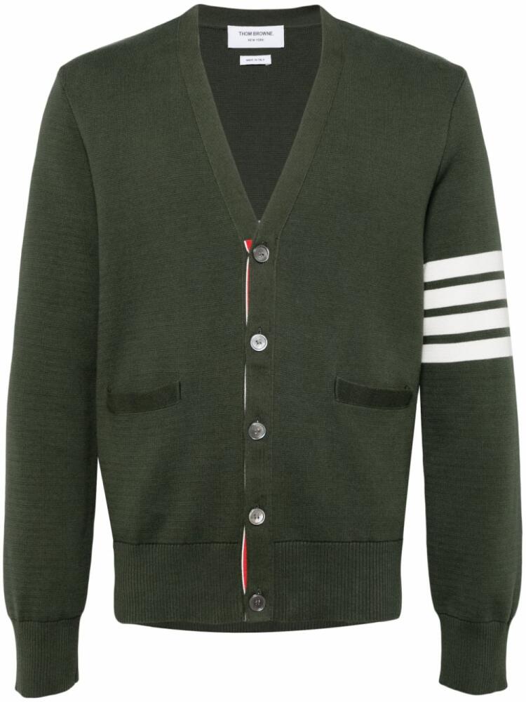 Thom Browne 4-Bar cotton cardigan - Green Cover