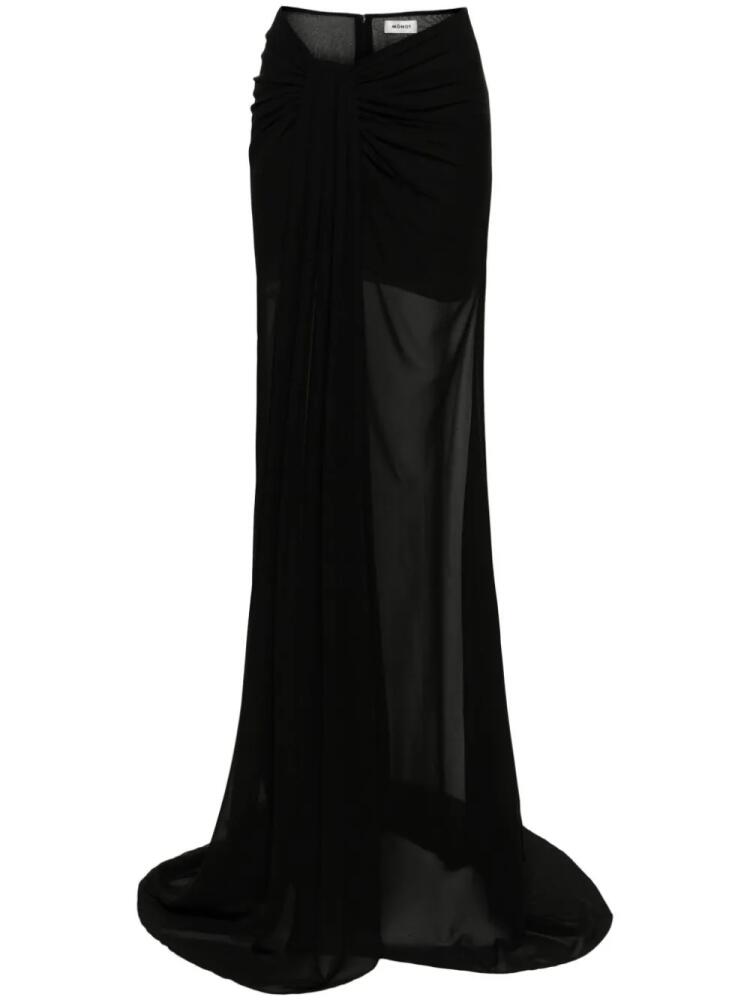 Mônot draped crepe maxi skirt - Black Cover