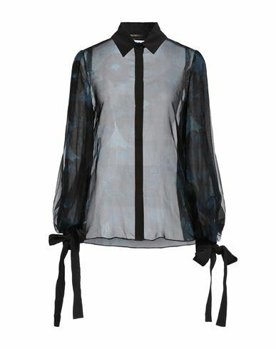 Trussardi Woman Shirt Midnight blue Silk Cover