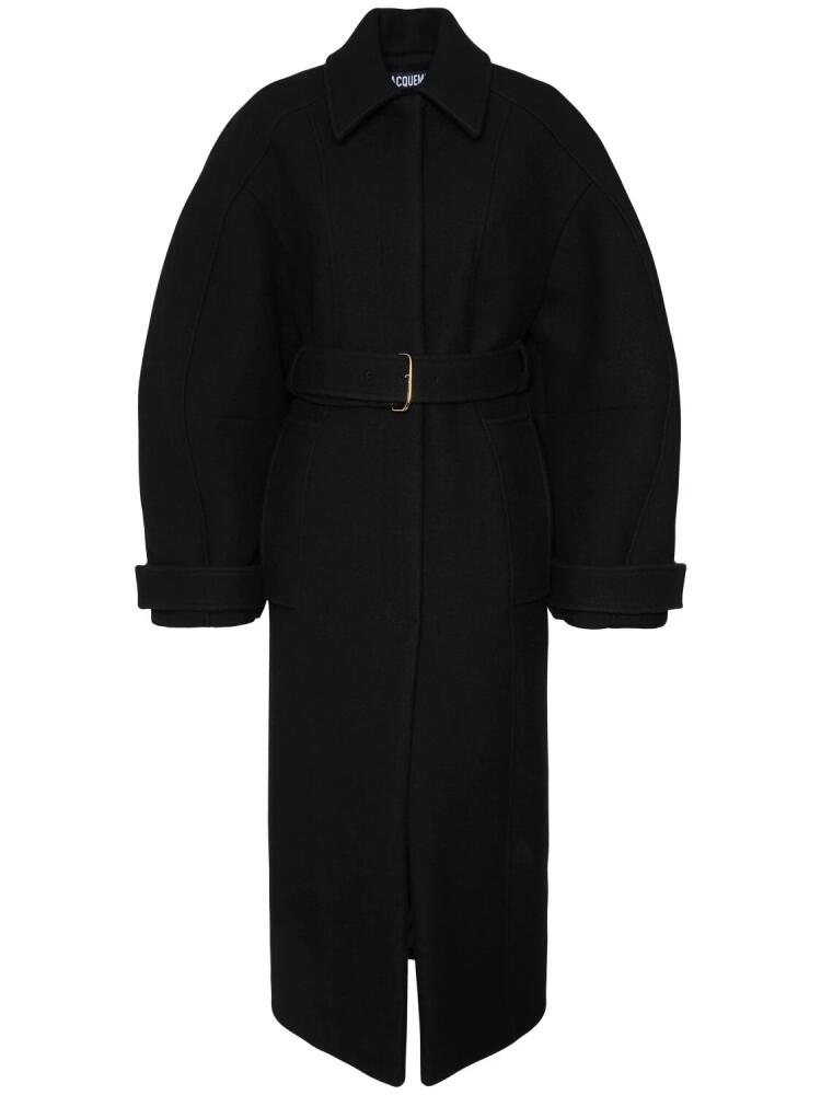 JACQUEMUS Le Manteau Bari Wool Belt Coat Cover