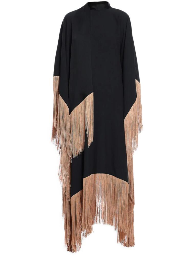 Taller Marmo Mrs Ross fringed kaftan dress - Black Cover