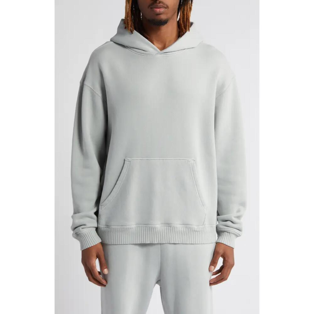 Elwood Core Oversize Organic Cotton Brushed Terry Hoodie in Icicle Cover