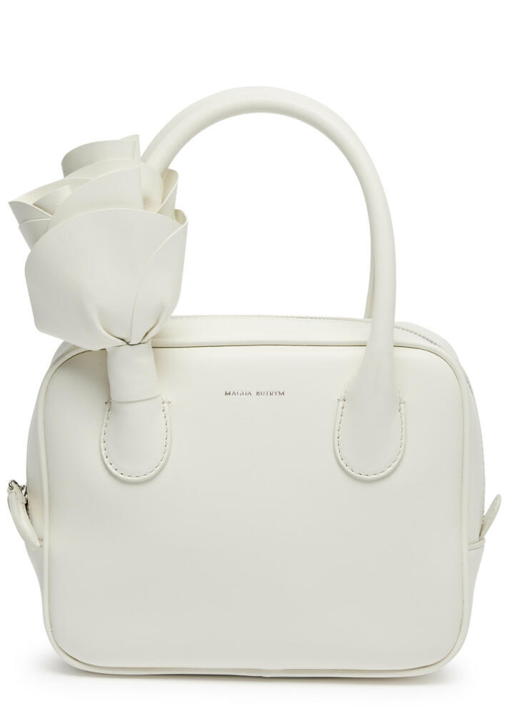 Magda Butrym Brigitte Square Leather top Handle bag - White Cover