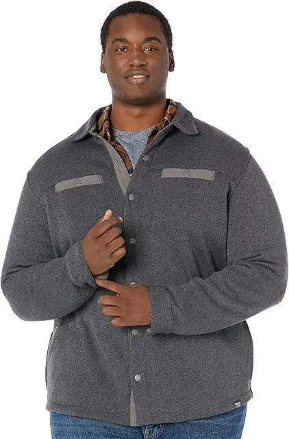 L.L.Bean Sweater Fleece Shirt Jacket - Tall (Charcoal Gray Heather) Men's Clothing Cover