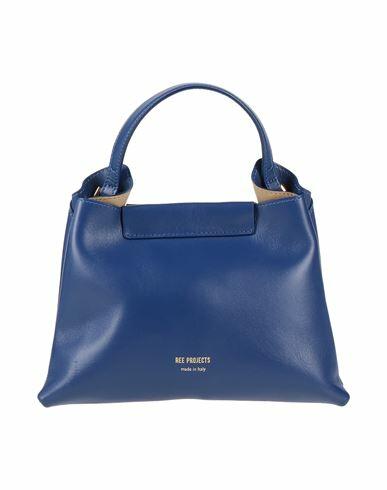 Ree Projects Woman Handbag Bright blue Calfskin Cover