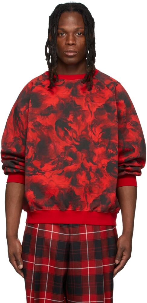 LU'U DAN SSENSE Exclusive Red Rose Burst Sweatshirt Cover