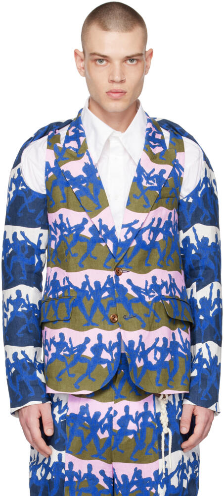 Charles Jeffrey LOVERBOY Multicolor Twisted Blazer Cover