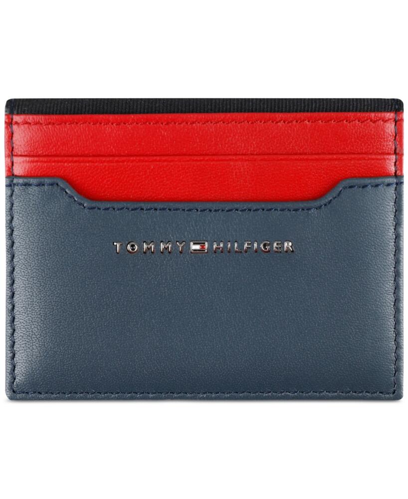 Tommy Hilfiger Men's Rfid Magnetic Reversible Card Case Wallet - Navy Cover