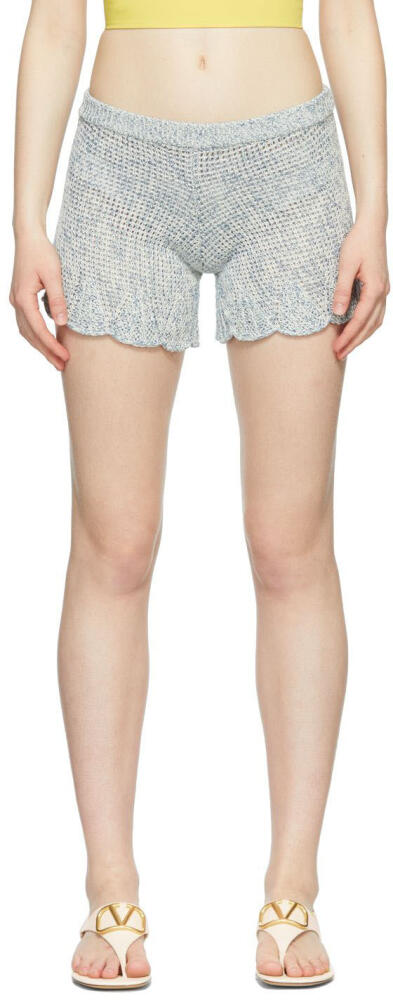 RED Valentino Blue Knit Shorts Cover