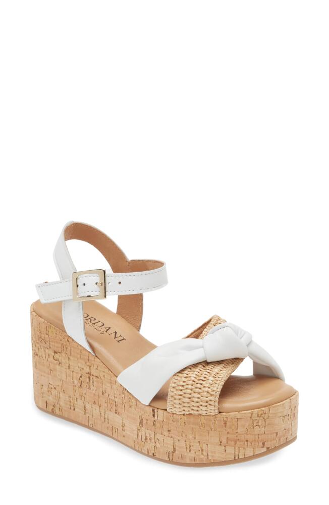 Cordani Jaylin Platform Wedge Sandal in White Cover