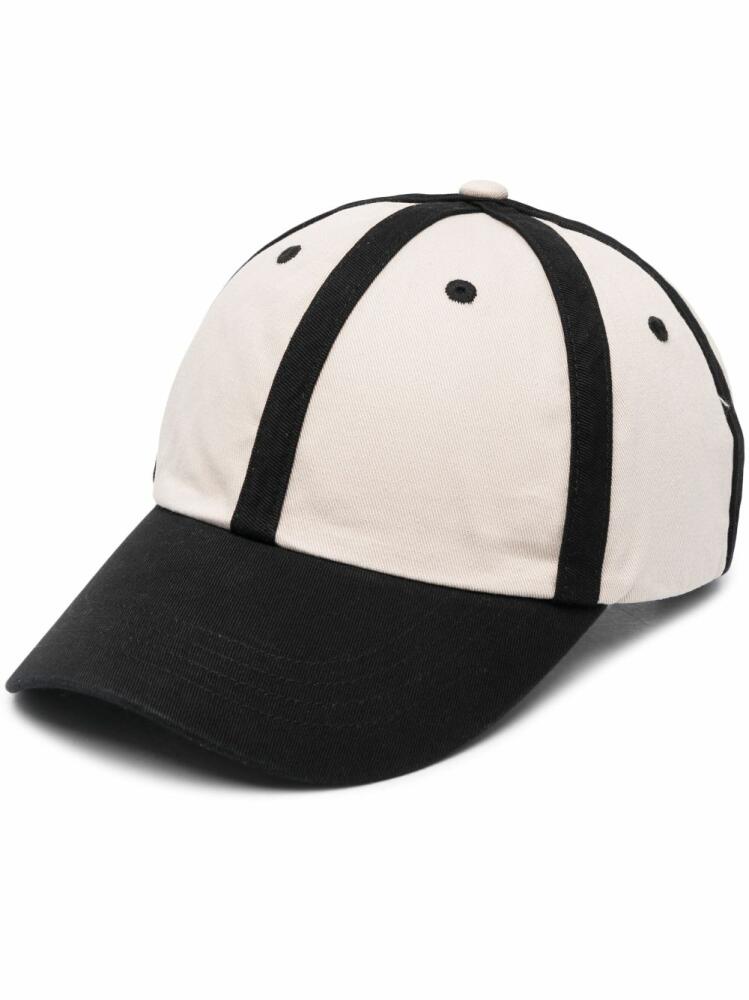 Acne Studios two-tone baseball cap - Black Cover