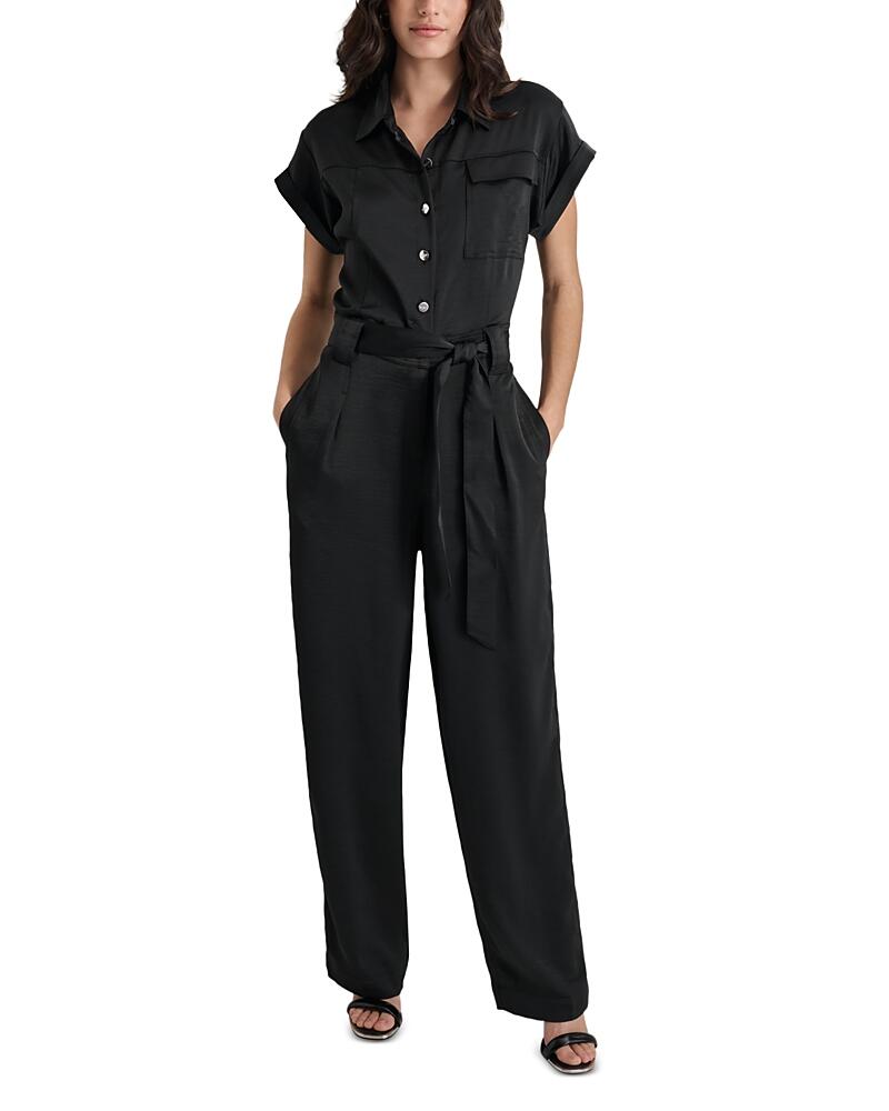 Dkny Utility Belted Jumpsuit Cover