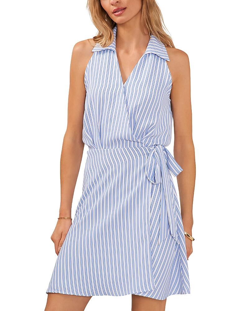 Vince Camuto Striped Mini Wrap Dress Cover