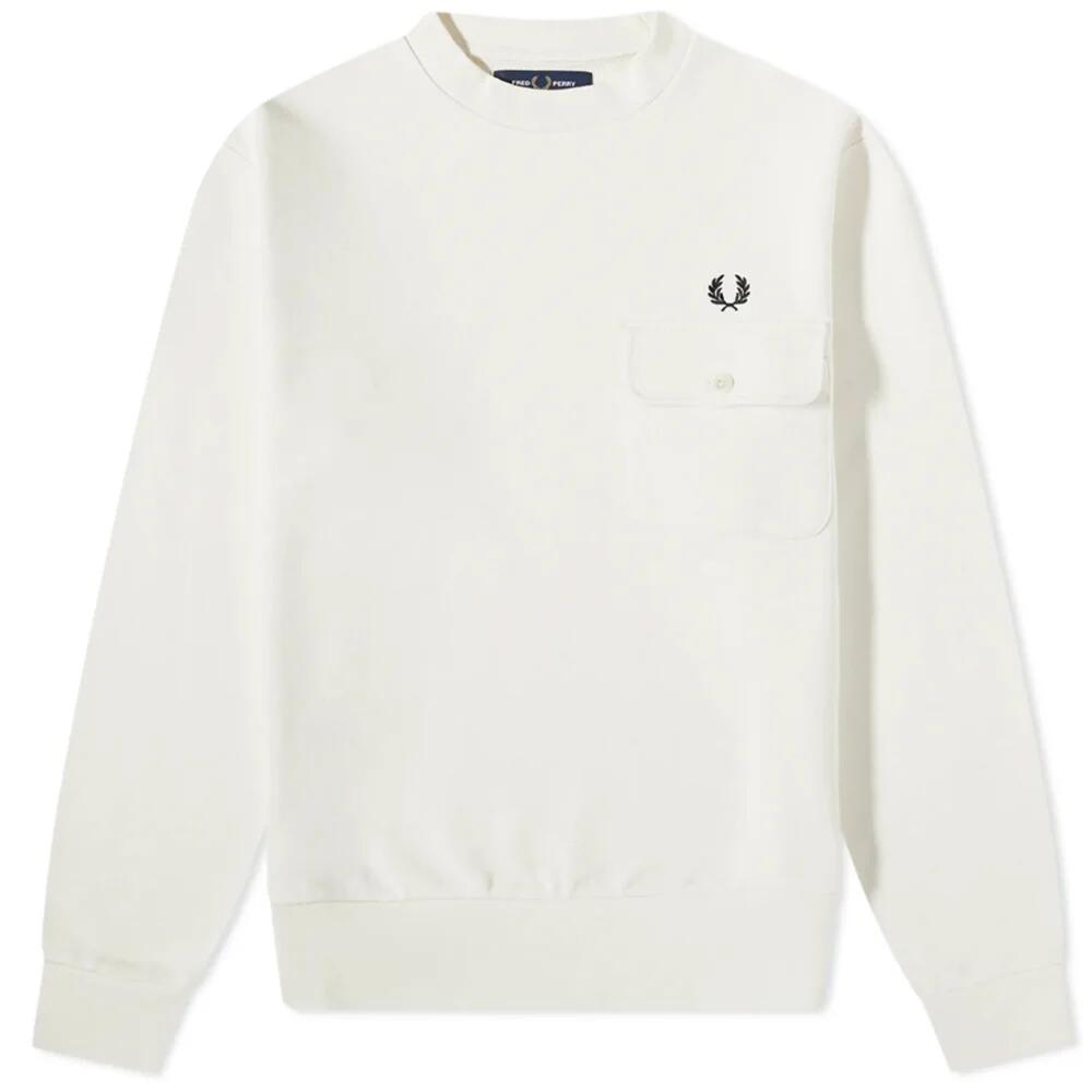 Fred Perry Men's Button Down Pocket Sweat in Ecru Cover