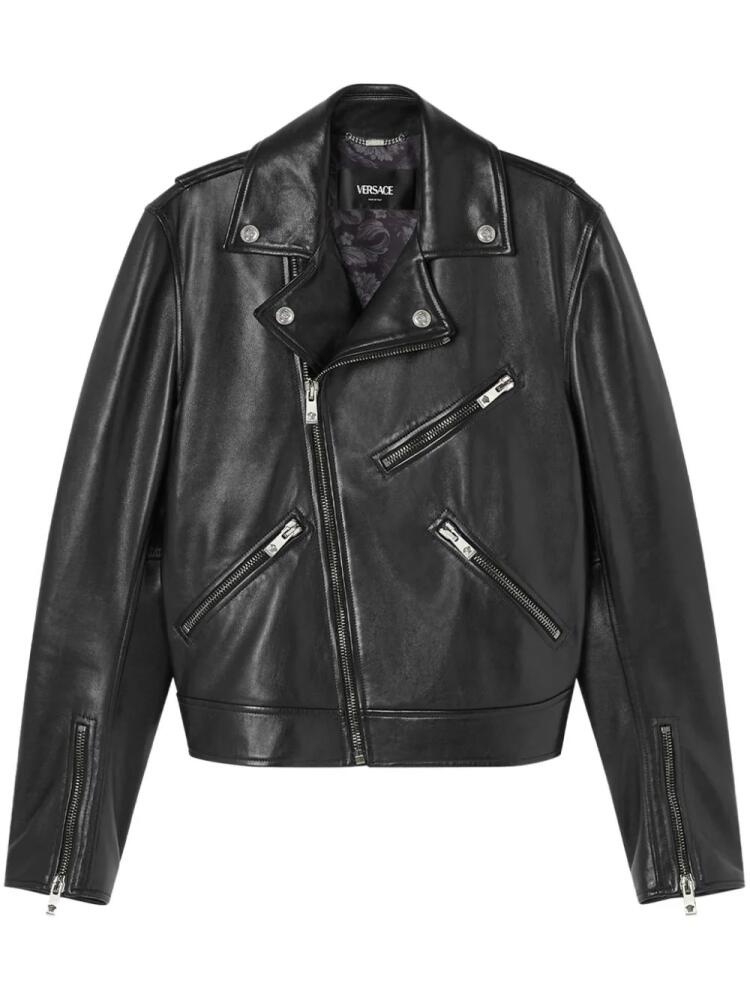 Versace leather biker jacket - Black Cover