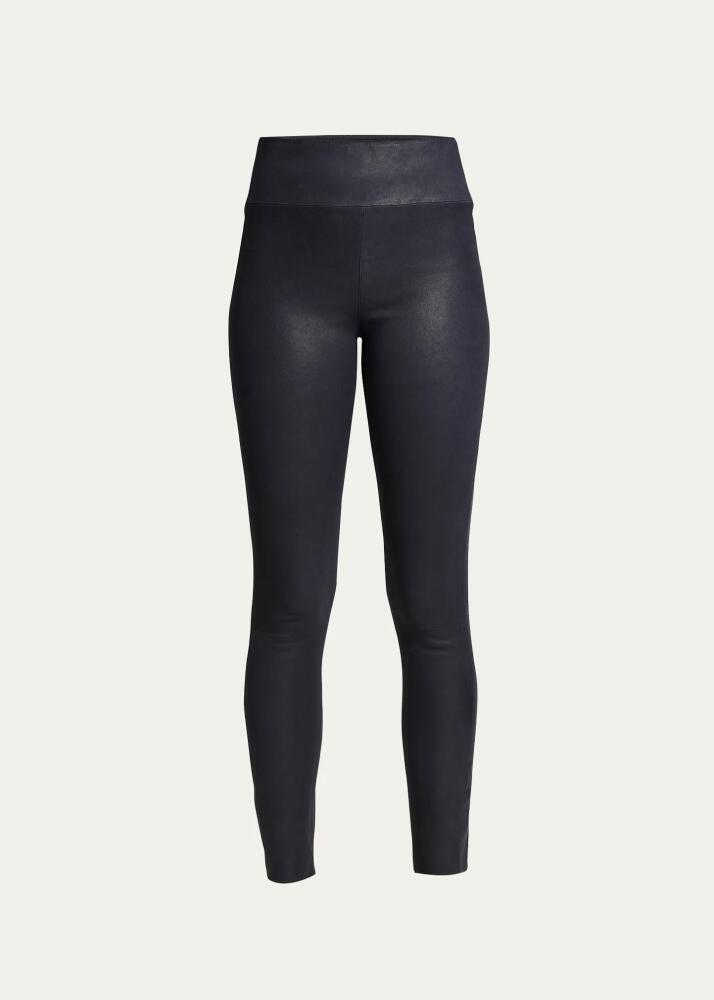 SPRWMN High-Waist Leather Ankle Leggings Cover