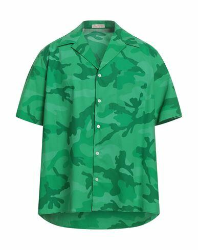 Valentino Garavani Man Shirt Green Cotton Cover