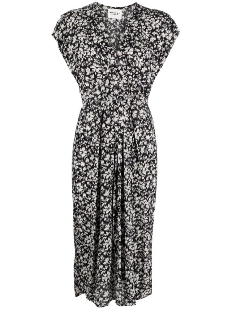 MARANT ÉTOILE Epolia floral-print midi dress - Black Cover