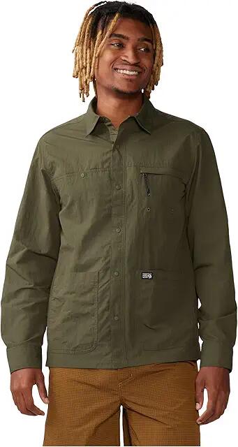 Mountain Hardwear Stryder Long Sleeve Shirt (Dark Pine) Men's Clothing Cover