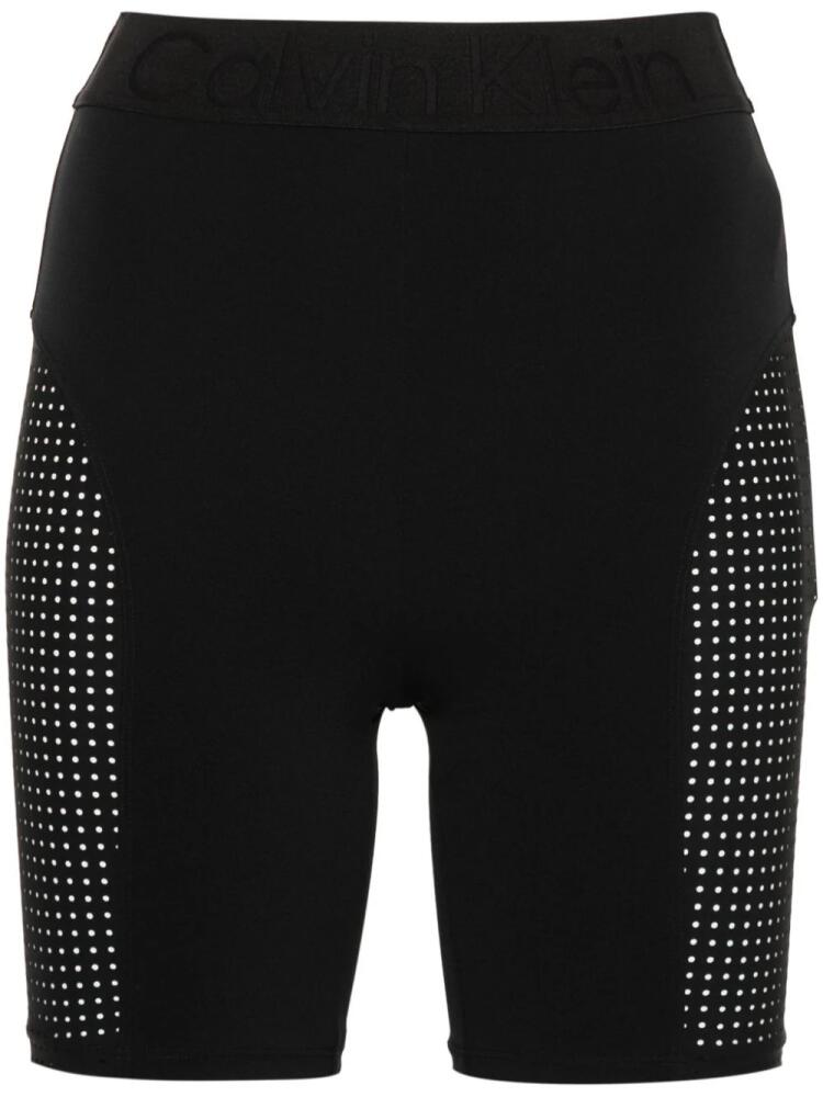 Calvin Klein perforated-panel performance shorts - Black Cover